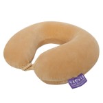VIAGGI U Shape Round Memory Foam Soft Travel Neck Pillow for Neck Pain Relief Cervical Orthopedic Use Comfortable Neck Rest Pillow - Coffee